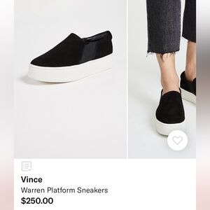 Vince Warren Platform Sneakers - black sz 10